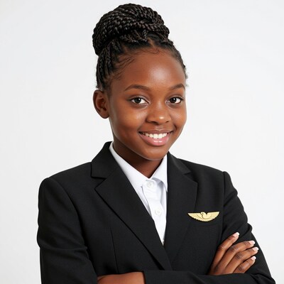Young Black Female Flight Attendant
