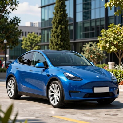 Blue Tesla Model Y