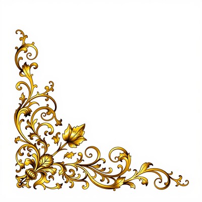 Golden Ornate Corner Flourish