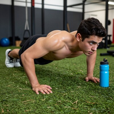 Man Doing Push-Ups