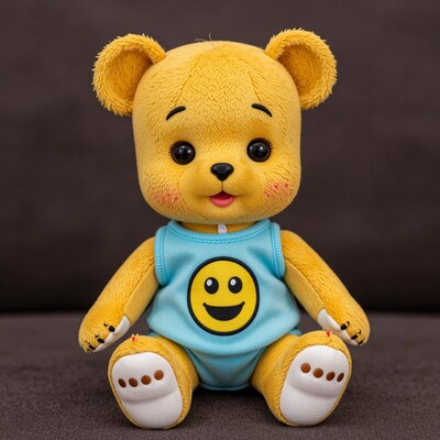 Yellow teddy bear plush toy