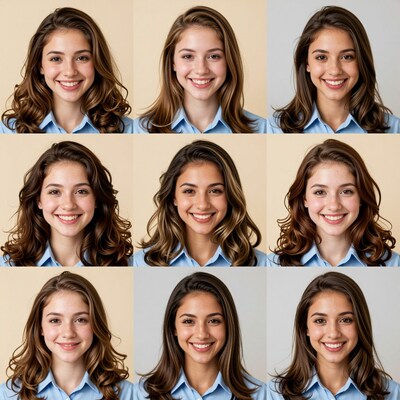 Young woman smiling portraits