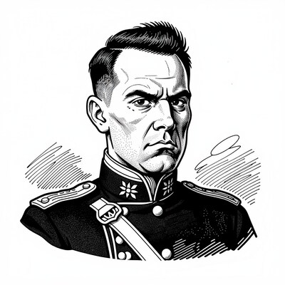 Stern Military Officer Portrait