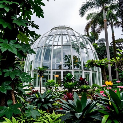Tropical Greenhouse Garden