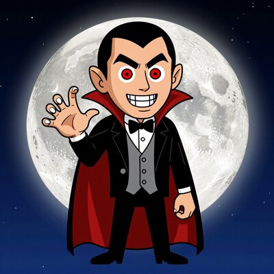 Cartoon Vampire Dracula