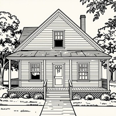 House Line Drawing
