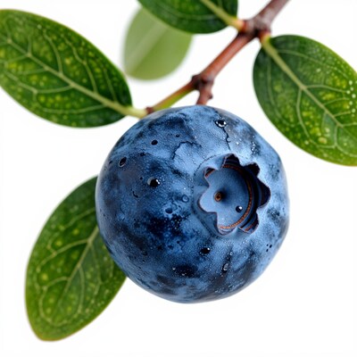 Fresh Blueberry on Branch