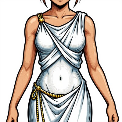 Woman in Greek Toga