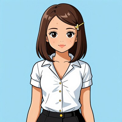 Cartoon businesswoman portrait
