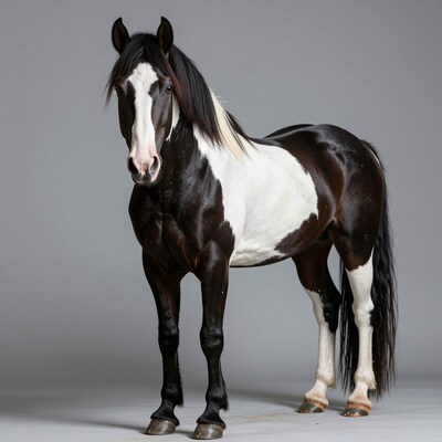 Pinto Horse Portrait