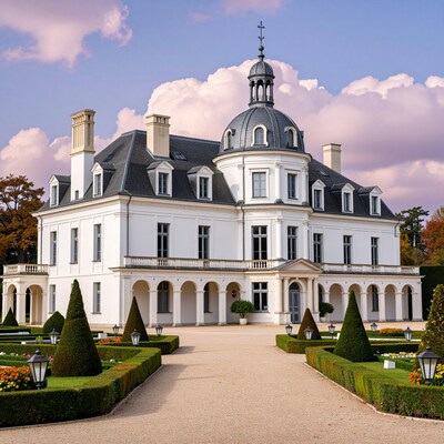 French Chateau with Dome and Garden