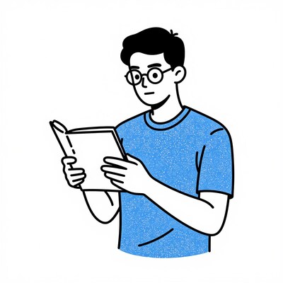 Man reading book
