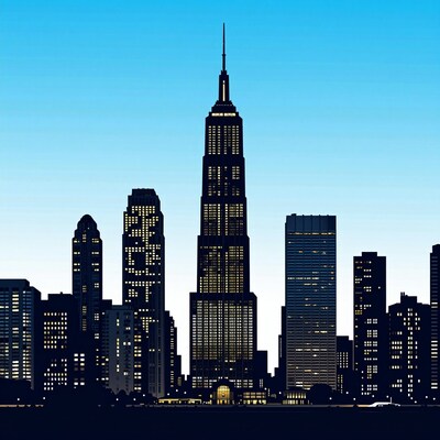 New York City Skyline at Night