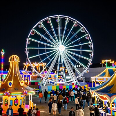 Night Carnival Ferris Wheel