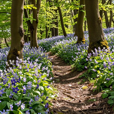 Bluebell Forest Path