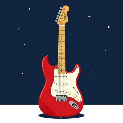 Red Electric Guitar
