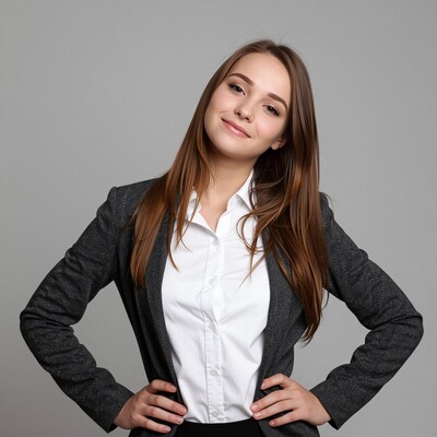 Confident young businesswoman