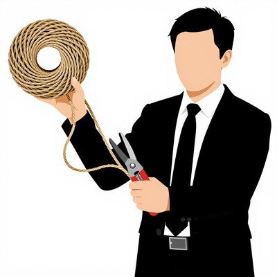 Man with Rope and Wire Cutters