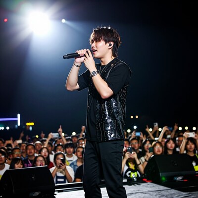 Male Asian Singer on Stage