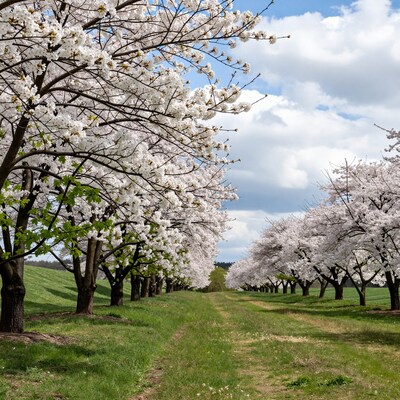 Cherry Blossom Tree Alley