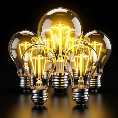 Glowing Vintage Light Bulbs