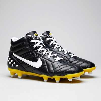 Nike Black Yellow Football Cleats