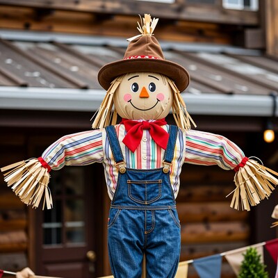 Colorful Scarecrow Decoration