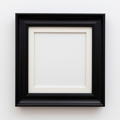 Empty Black Picture Frame
