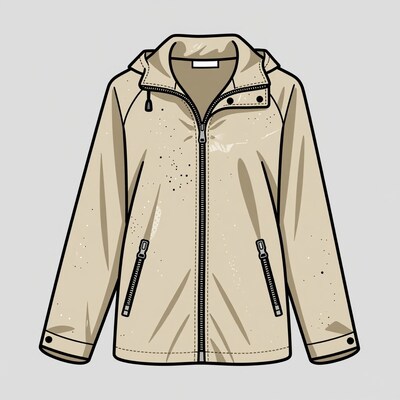 Beige Zip-Up Jacket