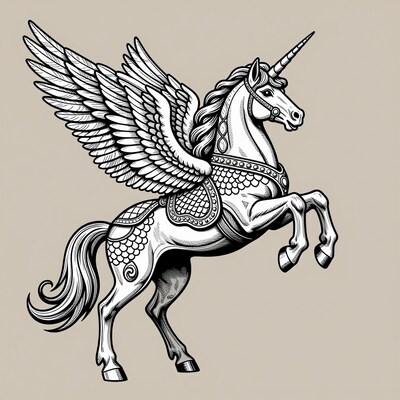 Pegasus Unicorn Illustration
