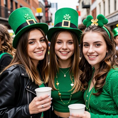 Women in St Patricks Day Hats