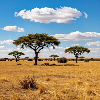 African Savanna Acacia Trees