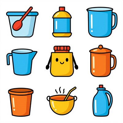 Cartoon Kitchen Containers
