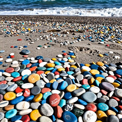 Colorful Pebble Beach