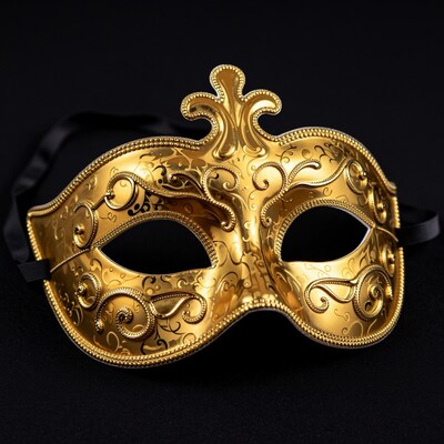 Golden Venetian Masquerade Mask