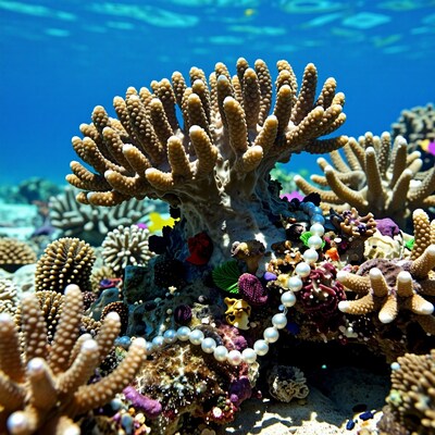 Coral Reef with Pearls