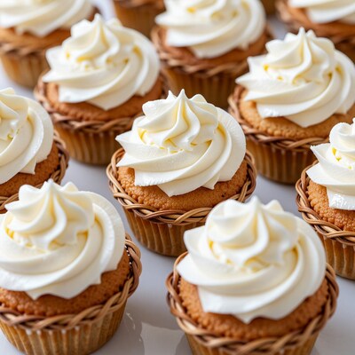 Cupcakes with White Frosting