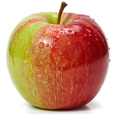 Wet Red Green Apple