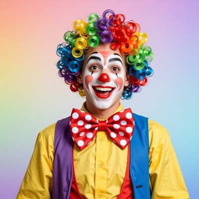 Happy Male Clown Portrait
