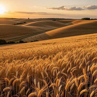 Golden Wheat Field at Sunset