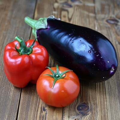Eggplant Tomato Red Pepper