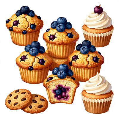 Blueberry Muffins and Cookies