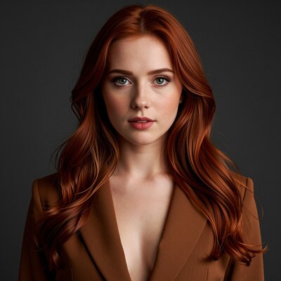 Redhead woman portrait