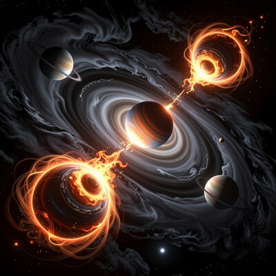 Fiery Black Holes Devouring Planets