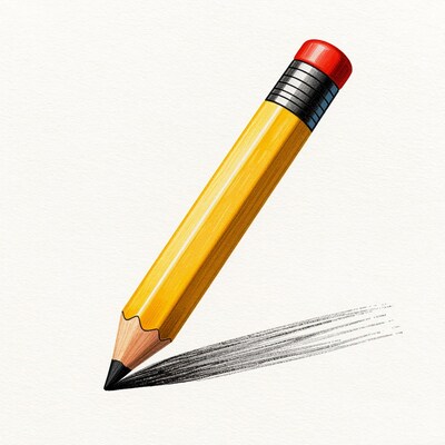 Yellow Pencil Drawing Line