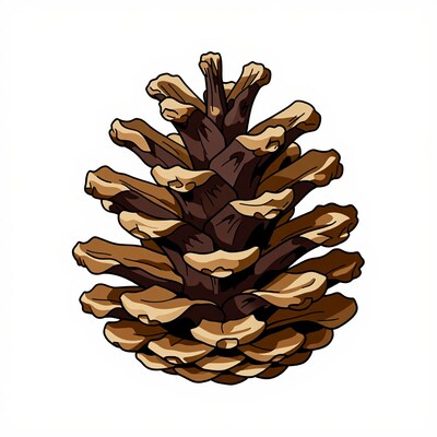 Pine Cone Illustration