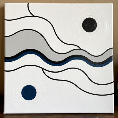Abstract Waves Canvas Art