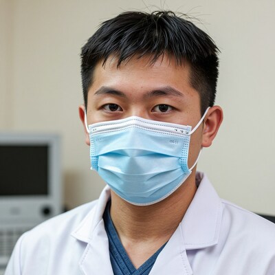 Asian male doctor in mask