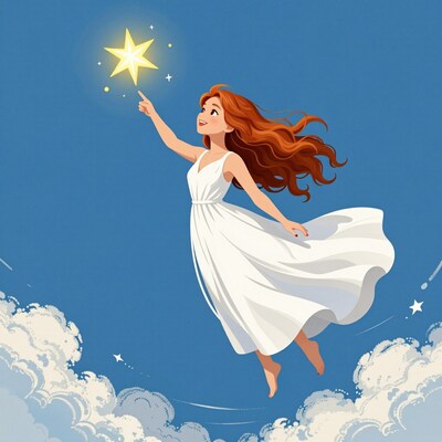 Woman Reaching for Star