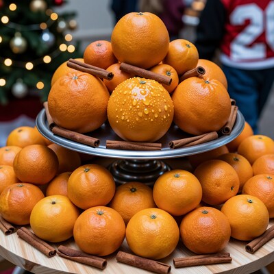 Christmas Oranges with Cinnamon
